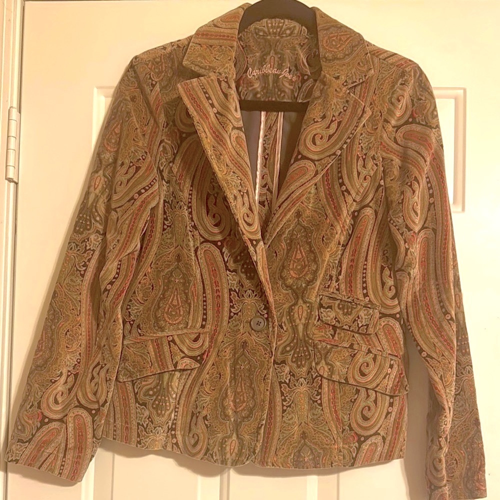 Paisley Velvet Blazer